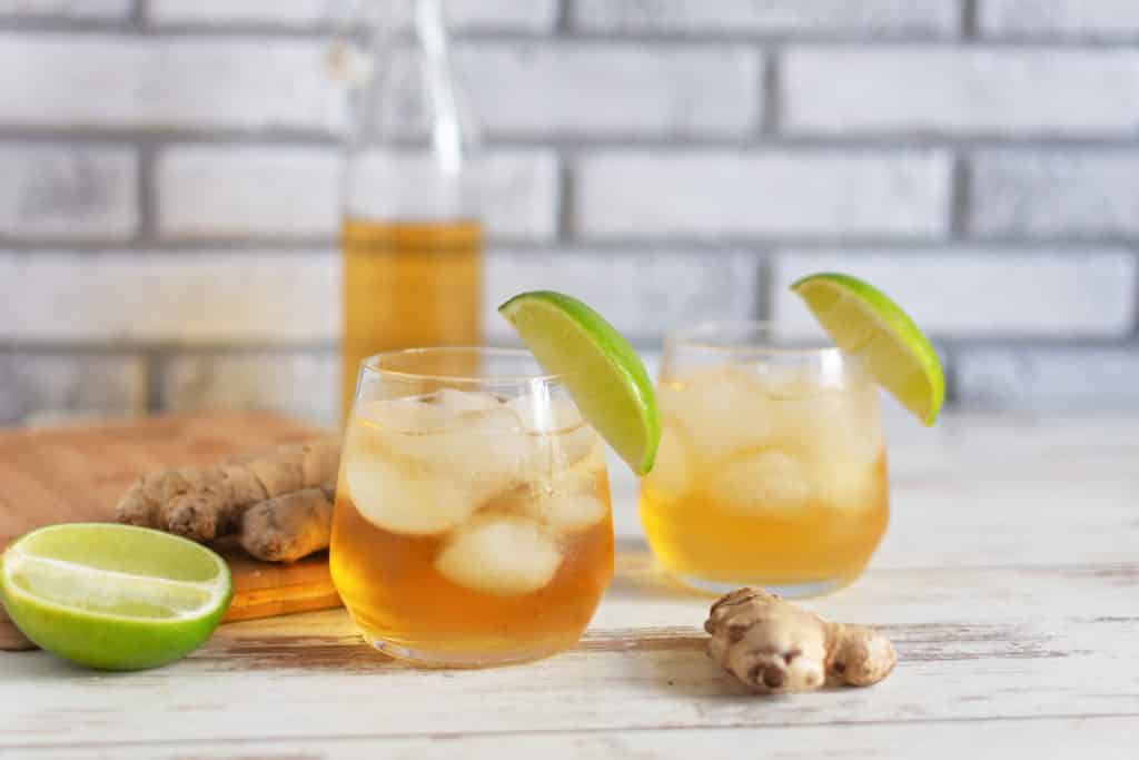 Té kombucha. Kombucha de frambuesa. Refresco sin azúcar. Refresco sano. Refresco natural. Probiótico. Cocktail kombucha